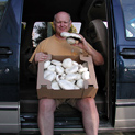 Super large white button mushroom