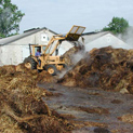 Turning Straw Compost
